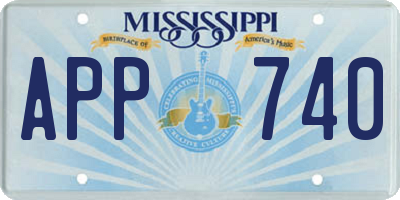 MS license plate APP740