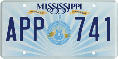 MS license plate APP741
