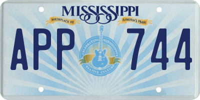 MS license plate APP744
