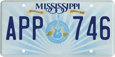 MS license plate APP746