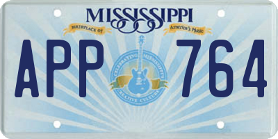 MS license plate APP764