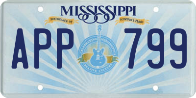 MS license plate APP799