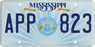 MS license plate APP823