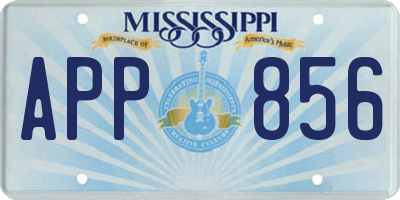 MS license plate APP856