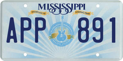 MS license plate APP891
