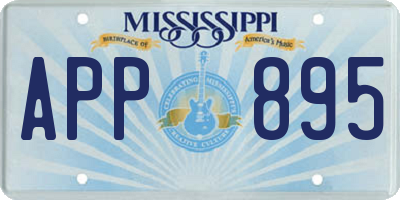 MS license plate APP895