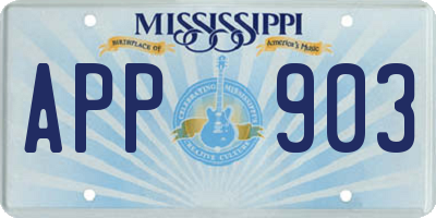 MS license plate APP903