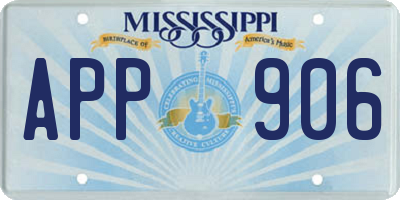 MS license plate APP906