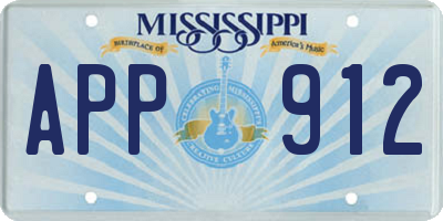 MS license plate APP912