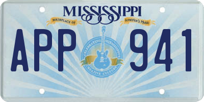 MS license plate APP941