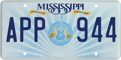 MS license plate APP944