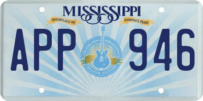 MS license plate APP946