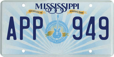 MS license plate APP949