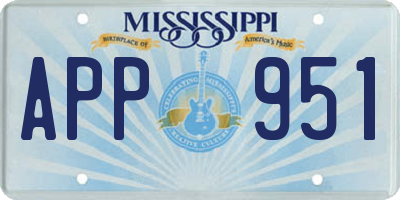 MS license plate APP951