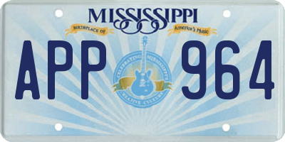 MS license plate APP964