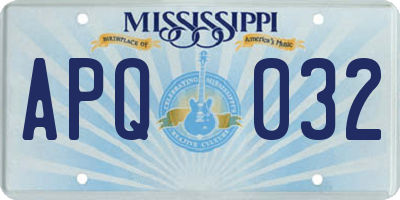 MS license plate APQ032
