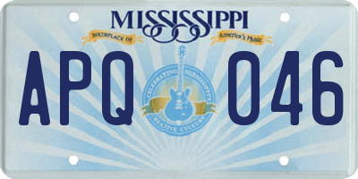 MS license plate APQ046