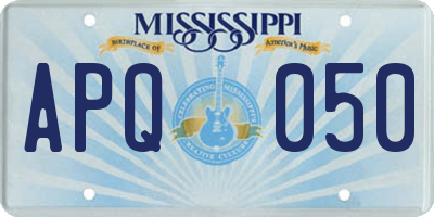 MS license plate APQ050
