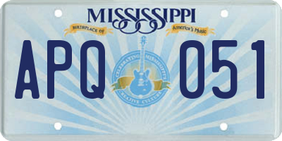 MS license plate APQ051