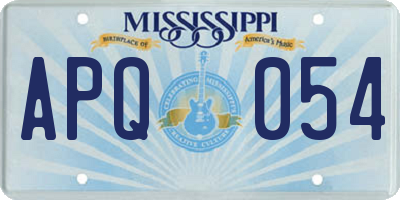 MS license plate APQ054