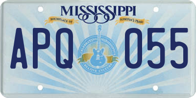 MS license plate APQ055