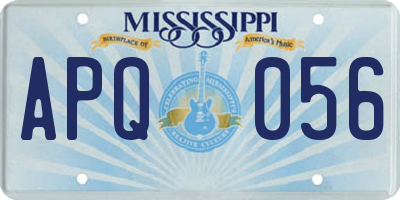 MS license plate APQ056