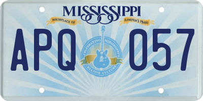 MS license plate APQ057