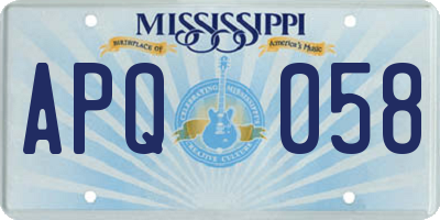 MS license plate APQ058