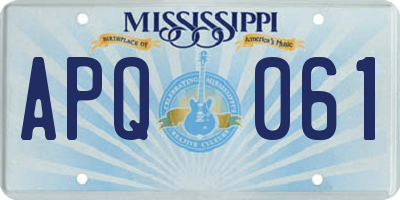 MS license plate APQ061