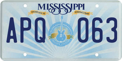 MS license plate APQ063
