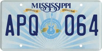 MS license plate APQ064