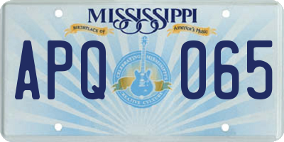 MS license plate APQ065