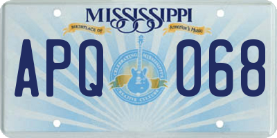 MS license plate APQ068