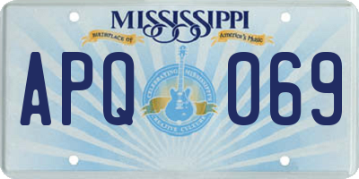 MS license plate APQ069