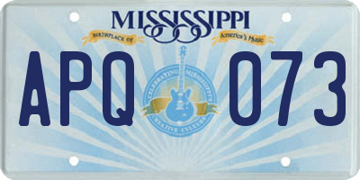 MS license plate APQ073