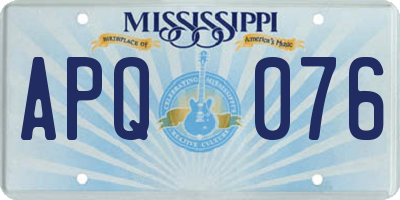 MS license plate APQ076