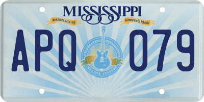 MS license plate APQ079