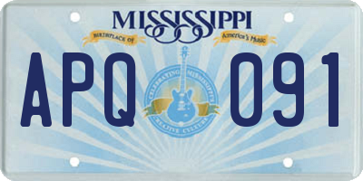 MS license plate APQ091