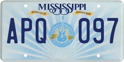 MS license plate APQ097