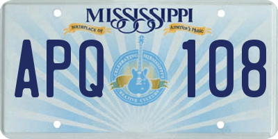 MS license plate APQ108