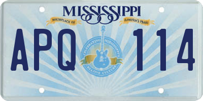 MS license plate APQ114