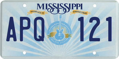MS license plate APQ121