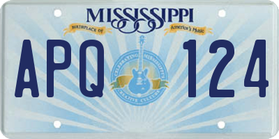 MS license plate APQ124