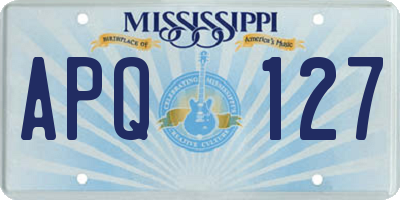 MS license plate APQ127