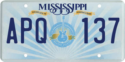 MS license plate APQ137