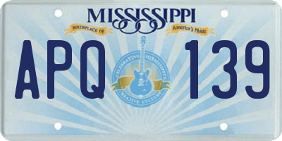 MS license plate APQ139