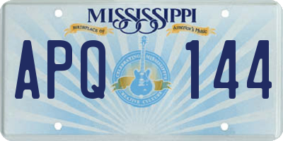 MS license plate APQ144