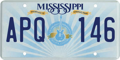 MS license plate APQ146