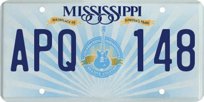 MS license plate APQ148