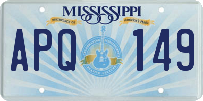 MS license plate APQ149